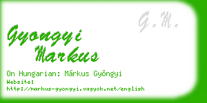 gyongyi markus business card