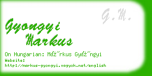 gyongyi markus business card